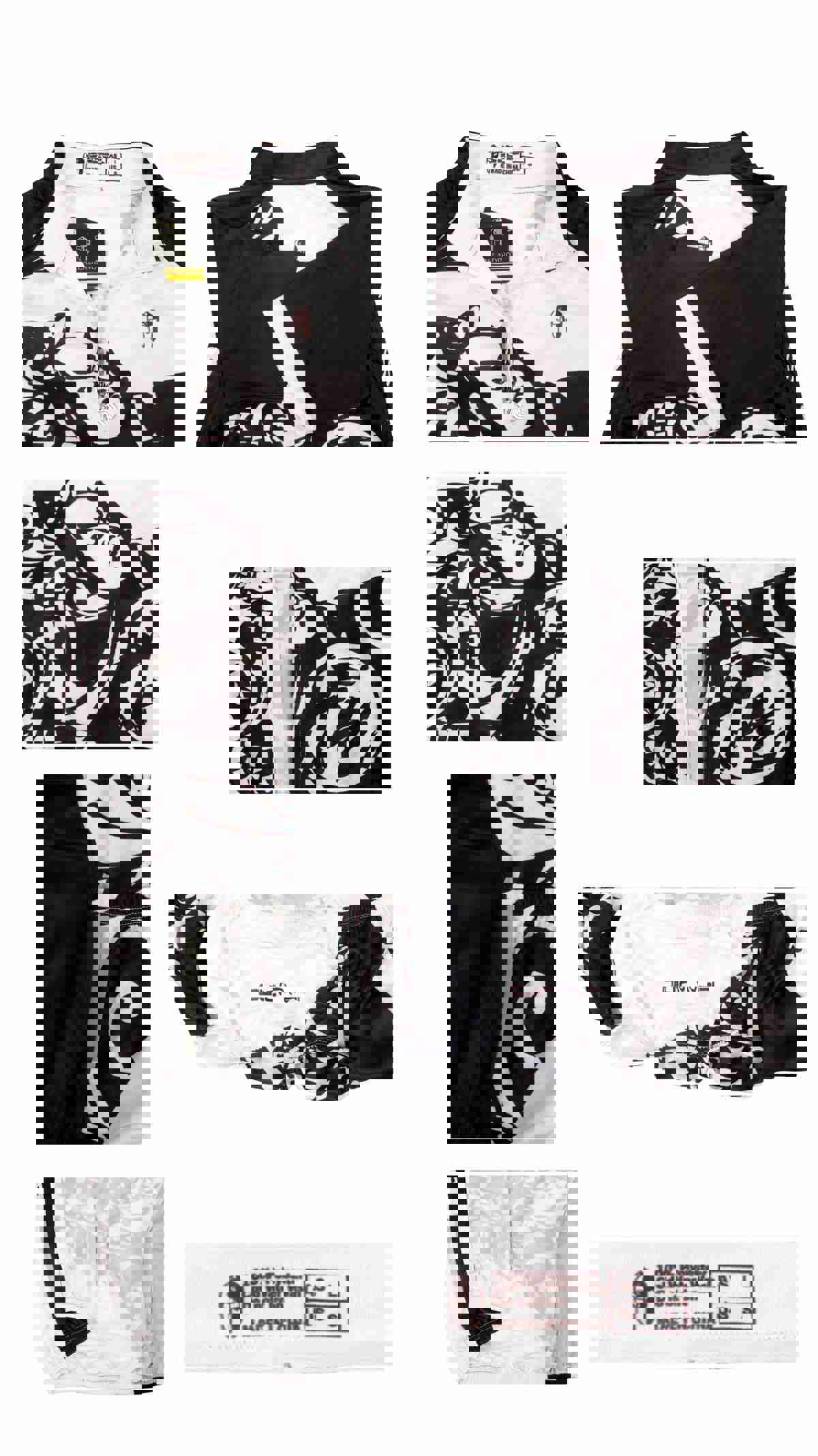 Ilpaladino Traditional Japanese Samurai Cycling Sport Jersey - Breathable Black & White Quick Dry Short-Sleeve Biking Shirt for Men