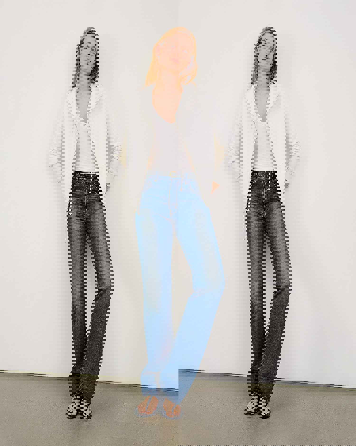 Nili Lotan Callie Zip Up Hoodie - Vintage Distressed Style