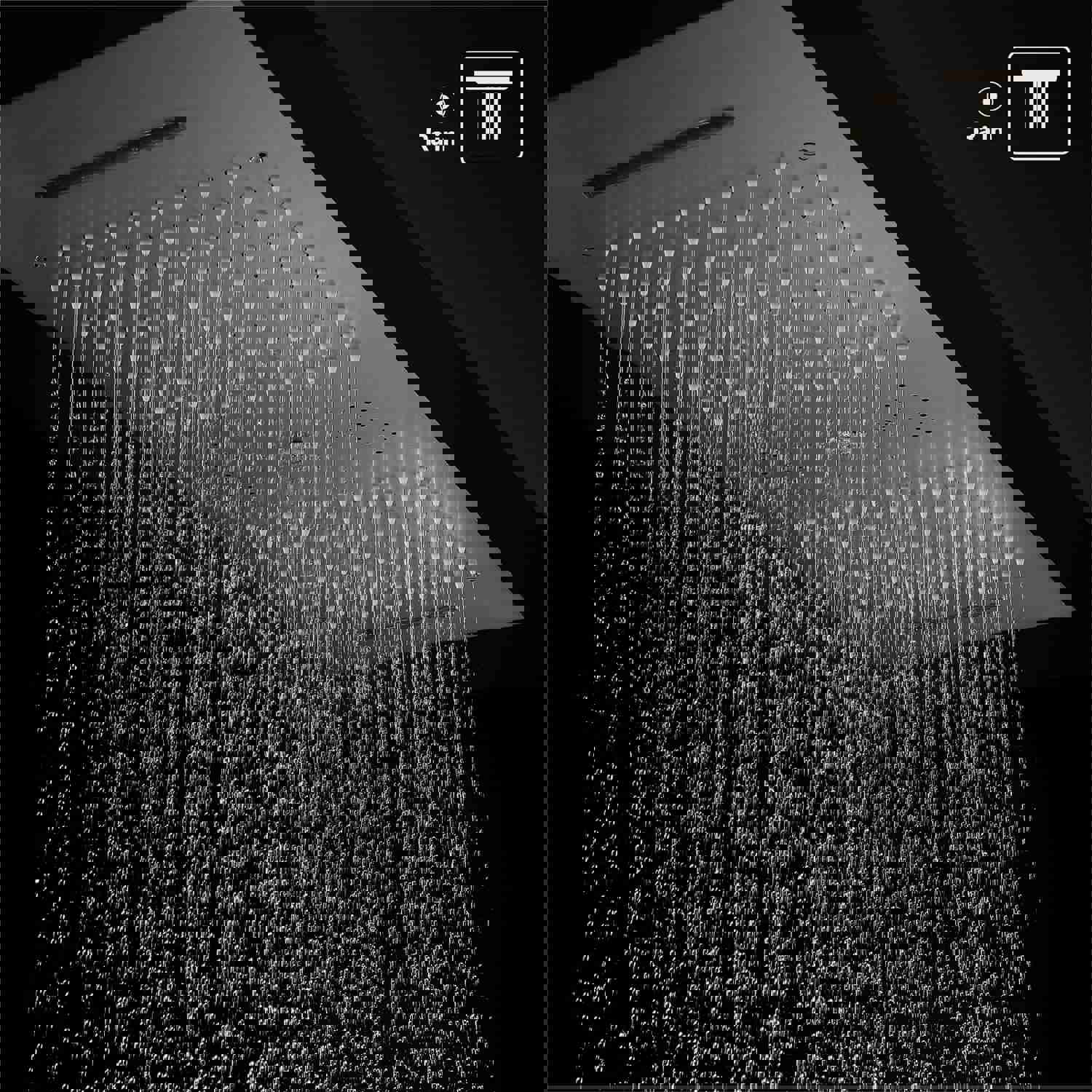 Niagara 36 Complete Luxury Thermostatic LED Music Shower Set with Waterfall Rainfall Water Column Functions