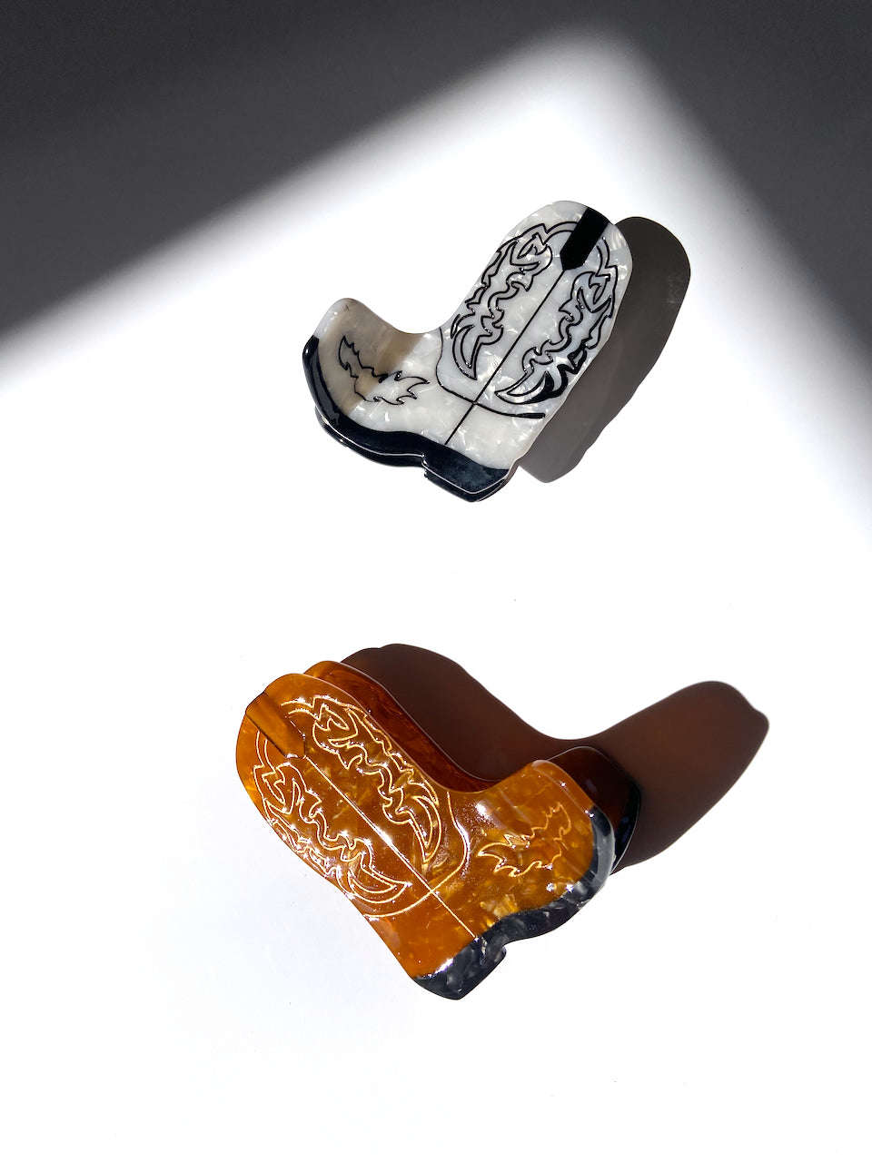 Hand-painted Cowboy Boot Claw Hair Clip | Eco-Friendly & Double-Sided