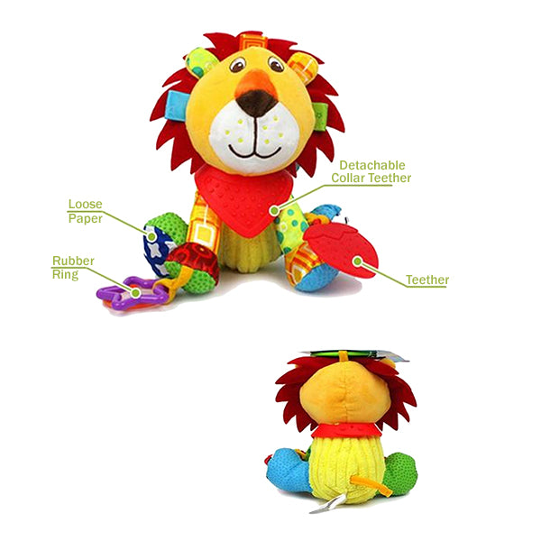 Sozzy Plush Baby Animal Multi Sensory Development Activity Toy for Infants 3-36 Months