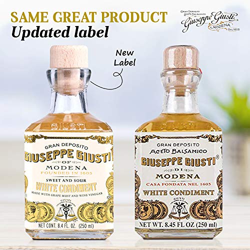 Giuseppe Giusti White Wine Vinegar - Premium Italian Aged Balsamic Vinegar, 8.45fl oz (250ml)