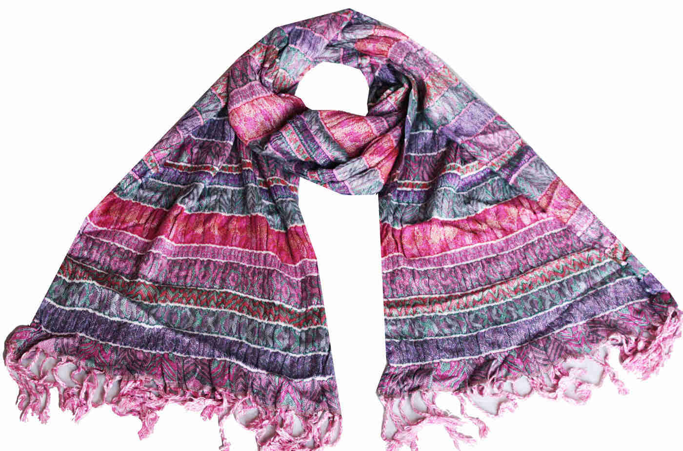 Indian Wrap Women's Shawl - Elegant Reversible Scarf (64 x 13 inches)