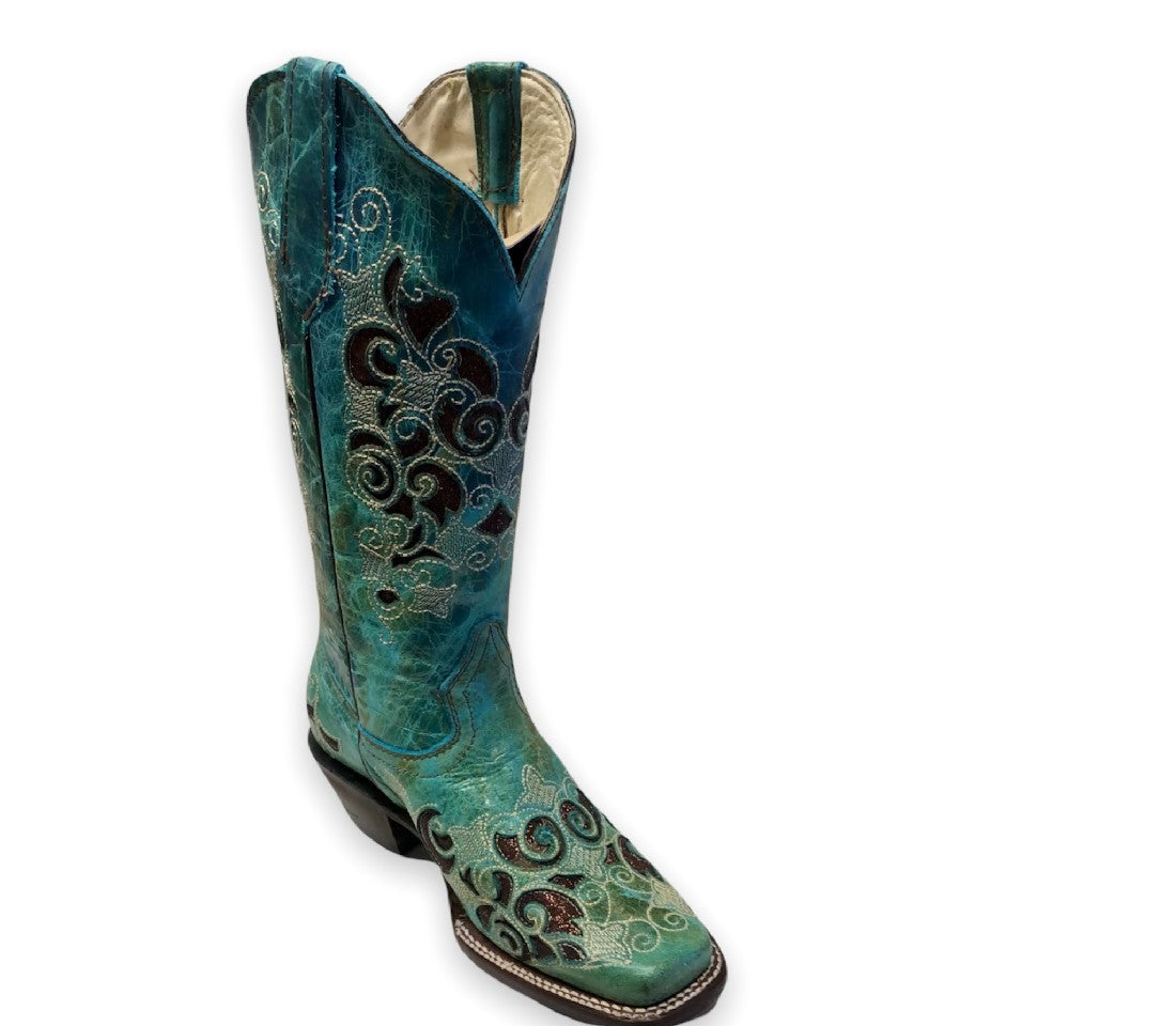 Woman’s Turquoise Western Boots - Square Toe