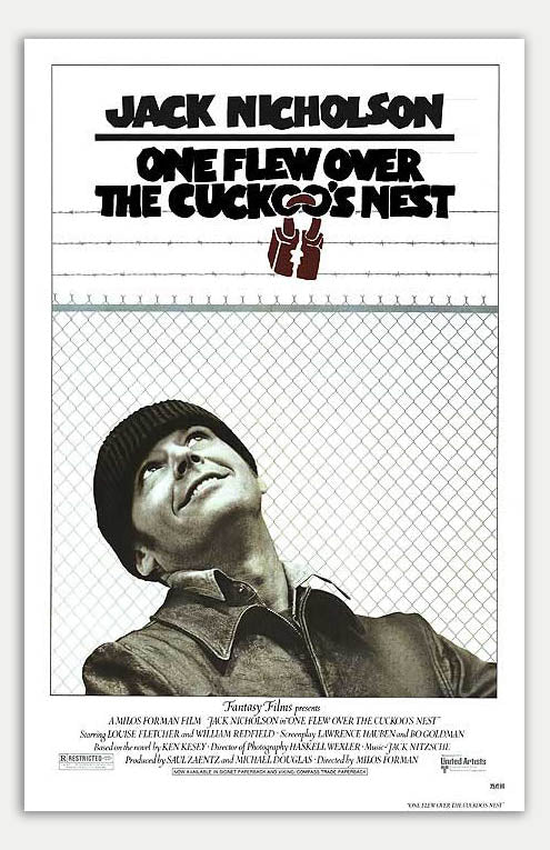 One Flew Over The Cuckoos Nest - 11 x 17 Movie Poster (Reprint, 1975)