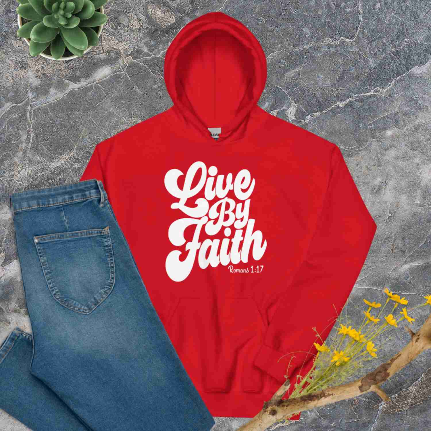 F&H Christian Live By Faith Women's Hoodie - Soft, Stylish & Cozy