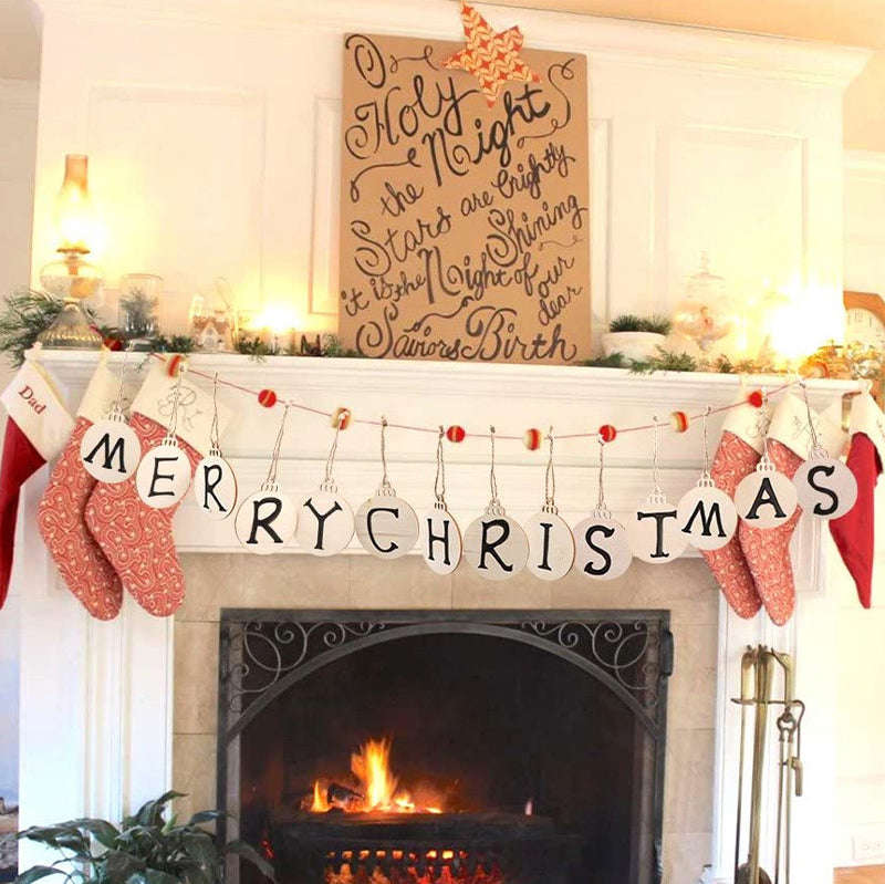 DIY Christmas Wooden Hanging Decorations (30 pcs) - Rustic Craft Ornaments