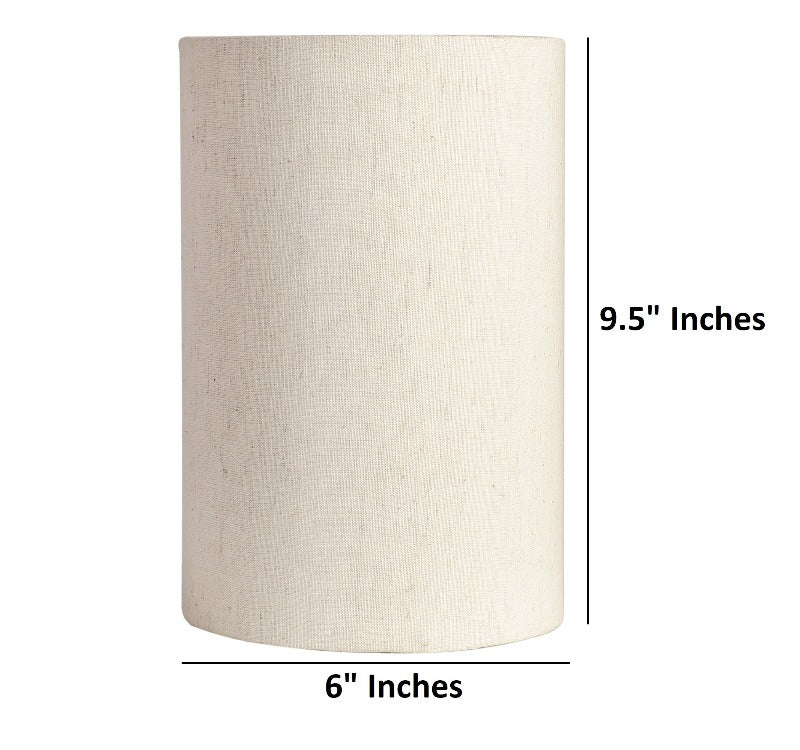 BTR CRAFTS Flex Cylinder Lamp Shade, Cotton Fabric, 6 Inches