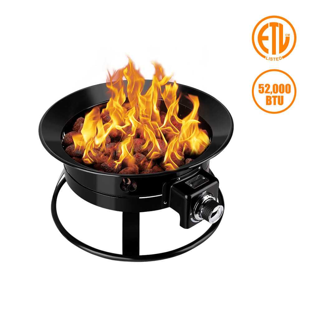 Camplux Propane Fire Pit Camping Fire Bowl for Outdoor Gatherings