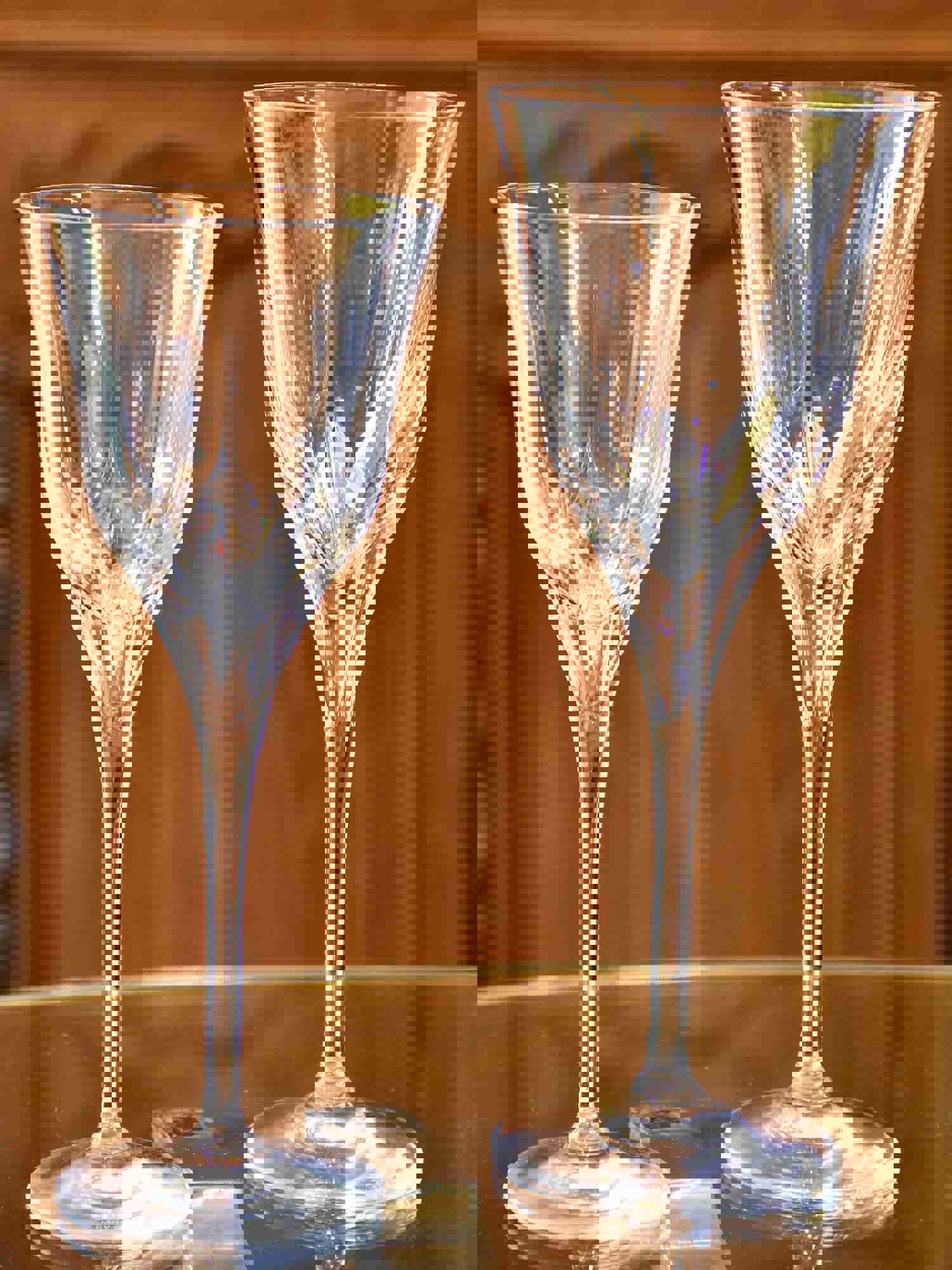 Vintage Italian Crystal Wine Glasses Set - Da Vinci Collection