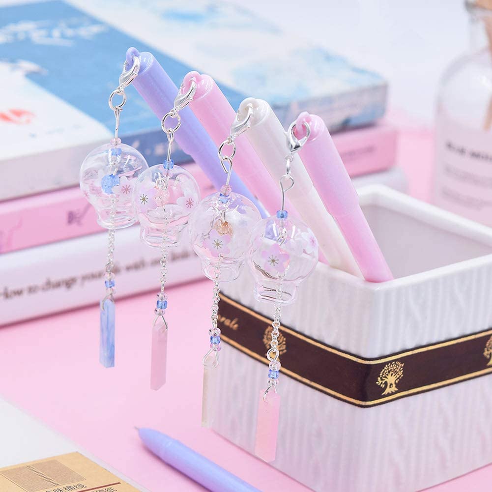 Academyus Gel Pens 0.5mm Kawaii Pendant Ink Gel Pen Writing Marker Student Office Stationery Gift (Random Color)