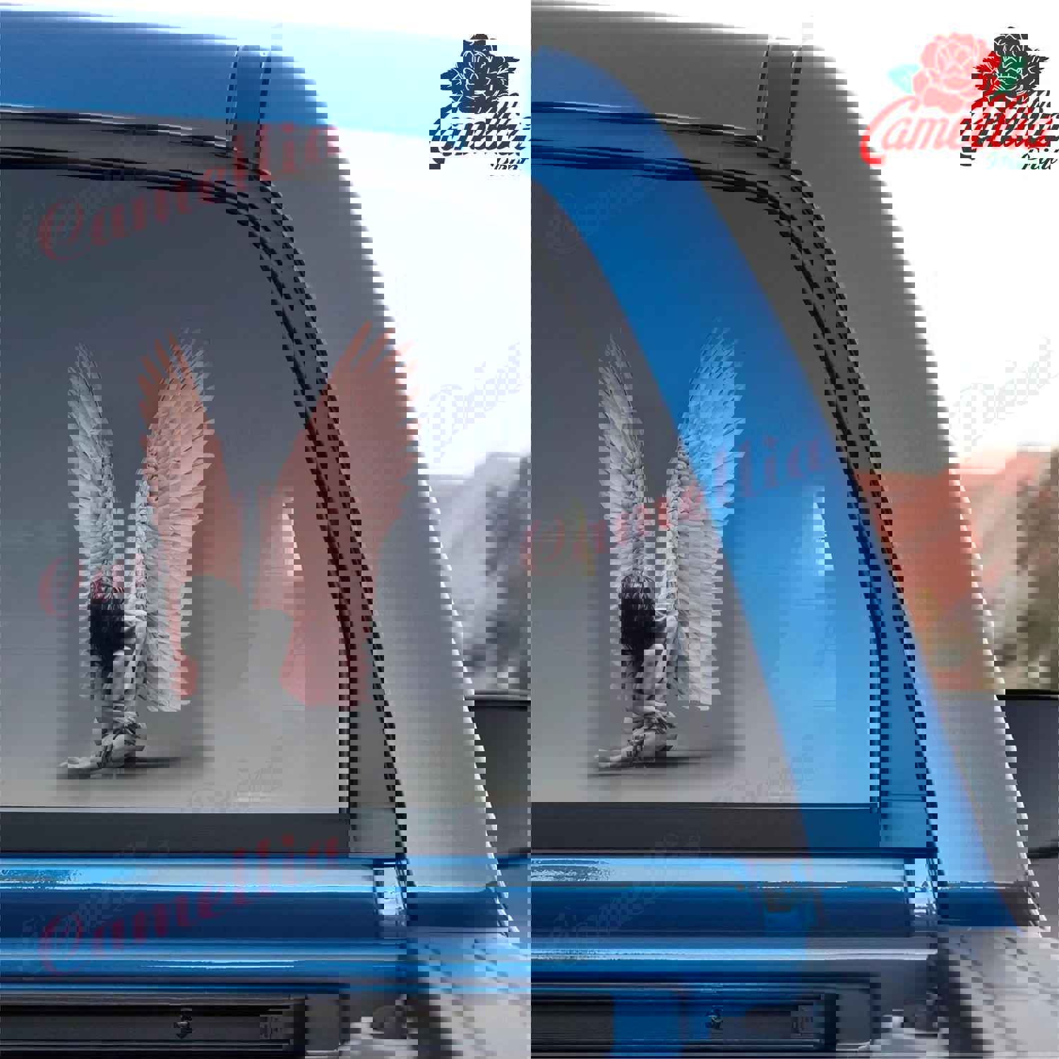 Angel America Decal For Wall - Cute A Name Tag Stickers, Valentines Day Gifts For Her