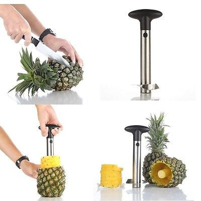 Stainless Steel Pineapple Corer Slicer Cutter Peeler - Easy Kitchen Gadget