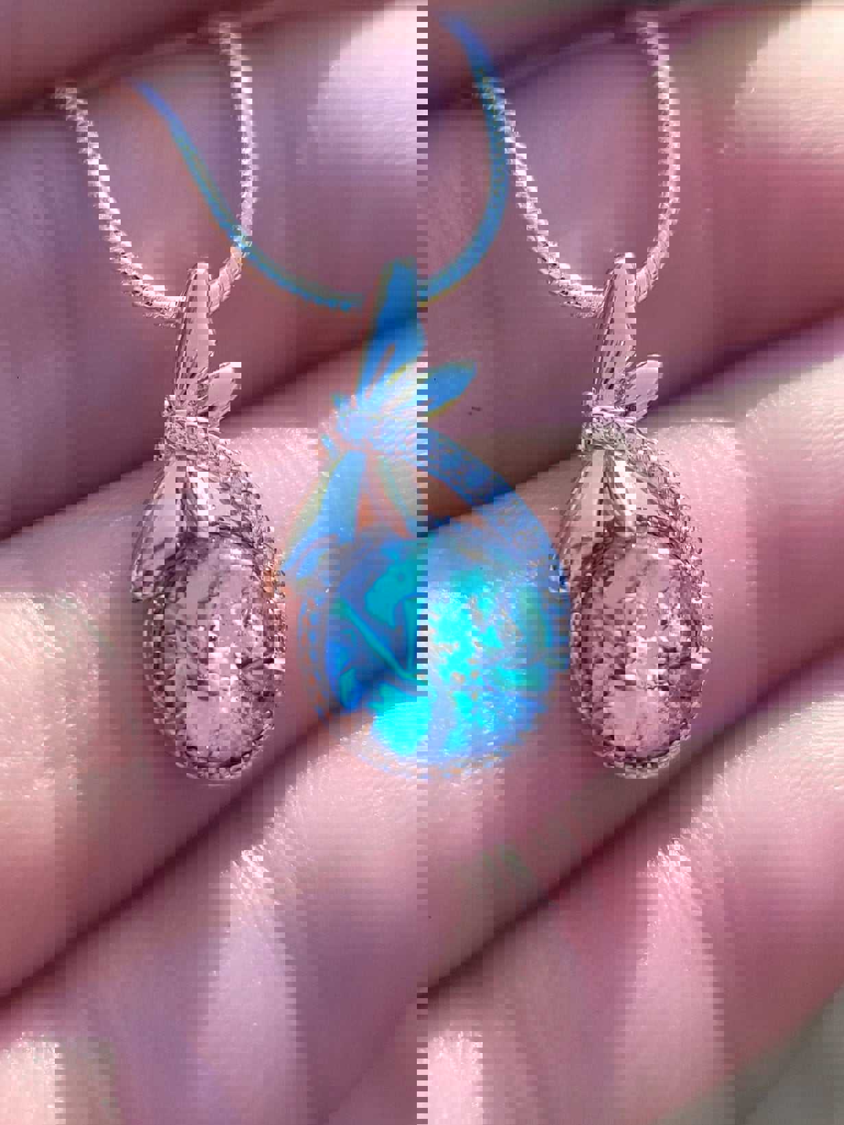 NEW CZ Dragonfly Cremation Jewelry Ashes Infused Glass Sterling Silver Urn Pendant