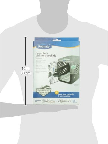 Petmate 290300 Kennel Travel Kit for Pets with Food and Water Bowl Added Security Hardware