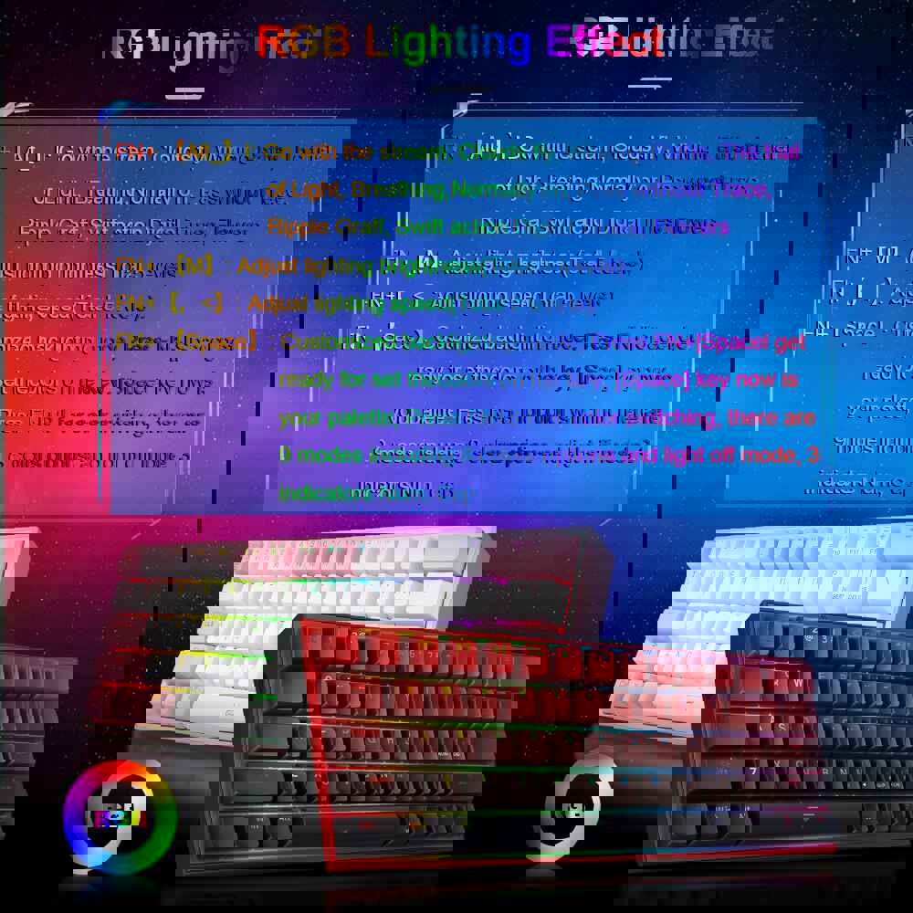 Mini Mechanical Gaming Wired Keyboard by Redragon