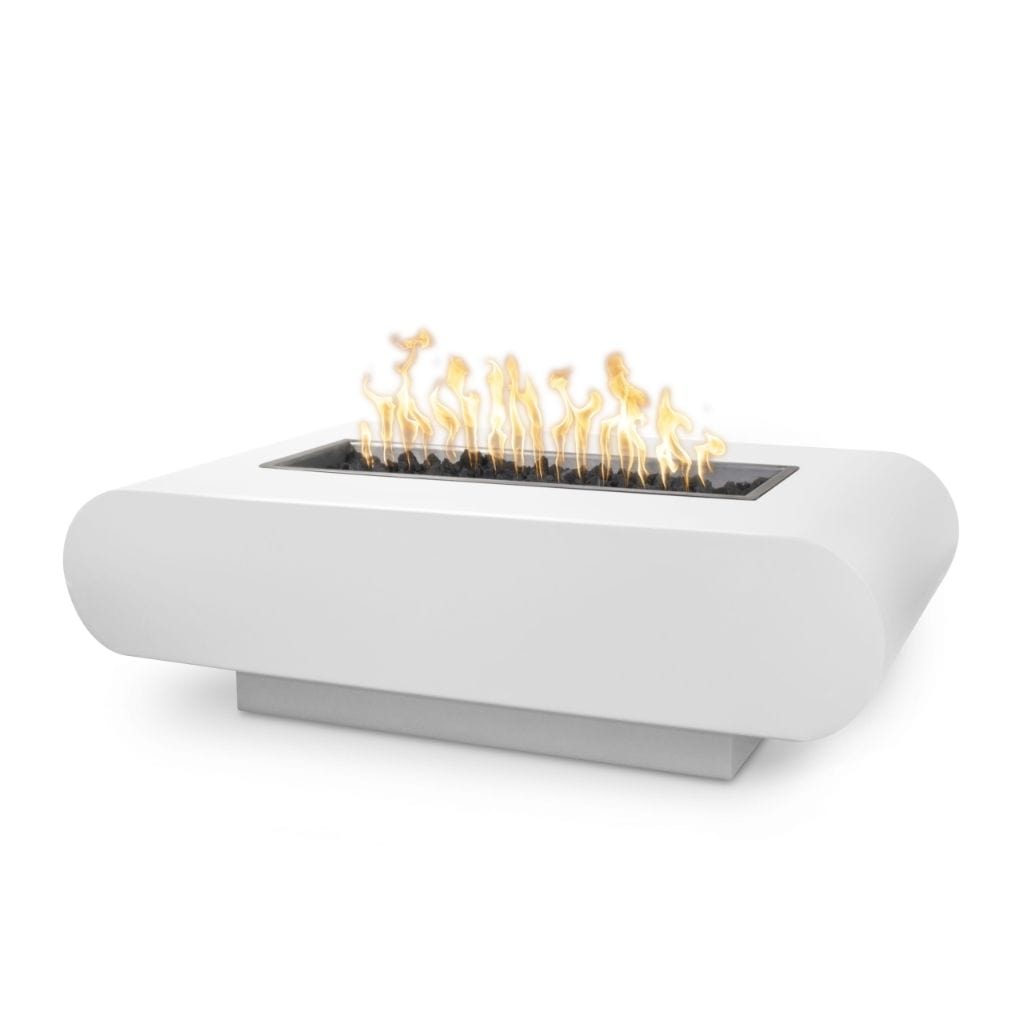 The Outdoor Plus 96 La Jolla Powder Coated Steel Rectangle Fire Pit Table