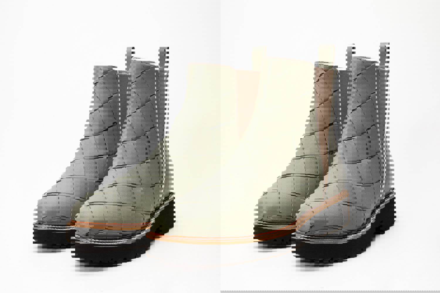 Luisina Green Handwoven Leather Ankle Boots - Premium Quality & Handcrafted