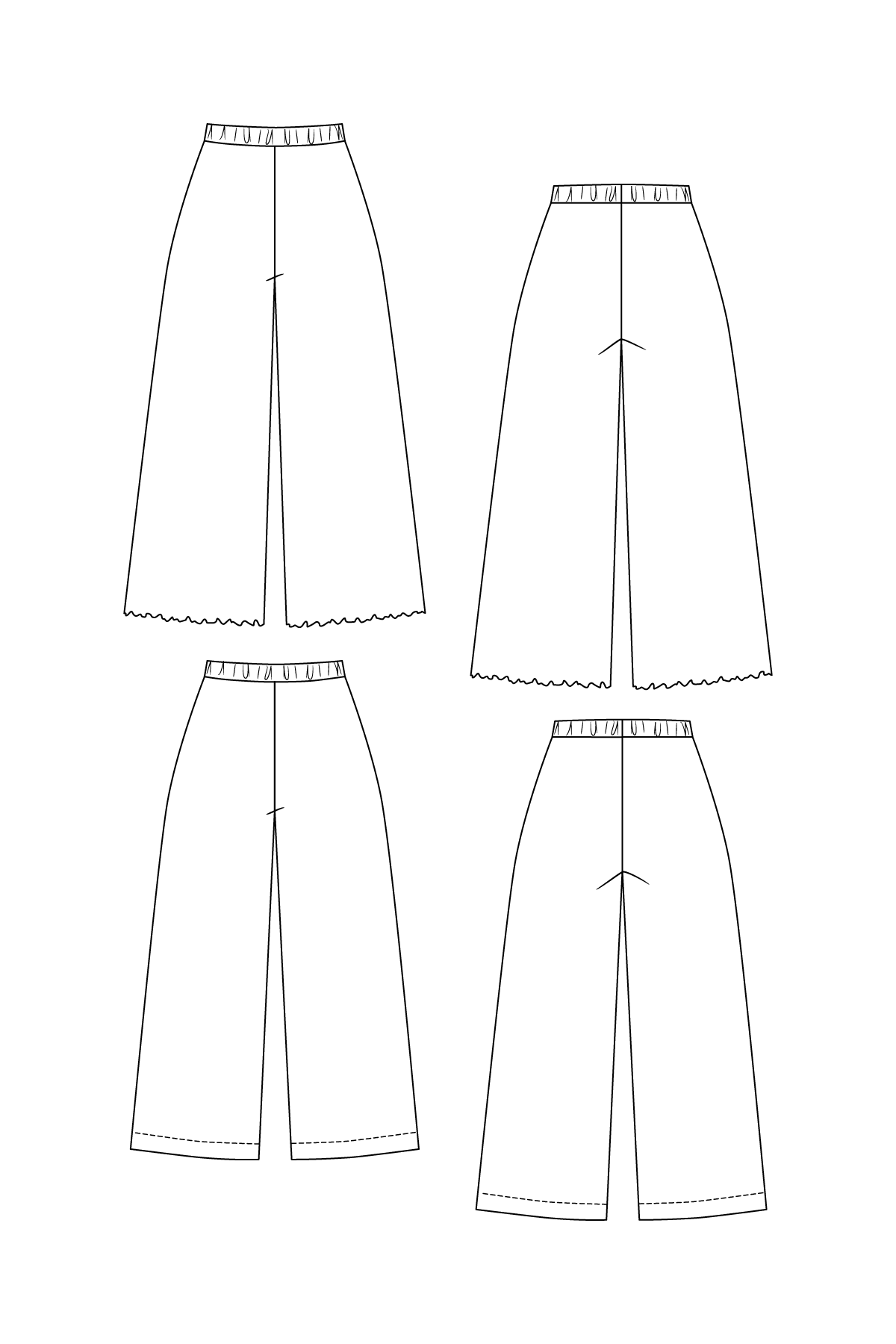 Named Clothing Olo Set - Digital PDF Pattern for Elegant Tee and Wide Leg Pants