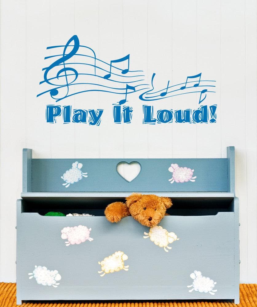 Vinyl Wall Decal Sticker Play it Loud #OS_AA1277 - Removable & Easy to Apply