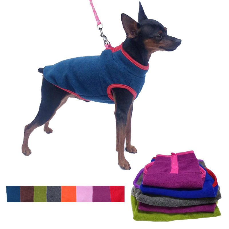 Fleece Dog Cat Clothes Warm Vest for Pets