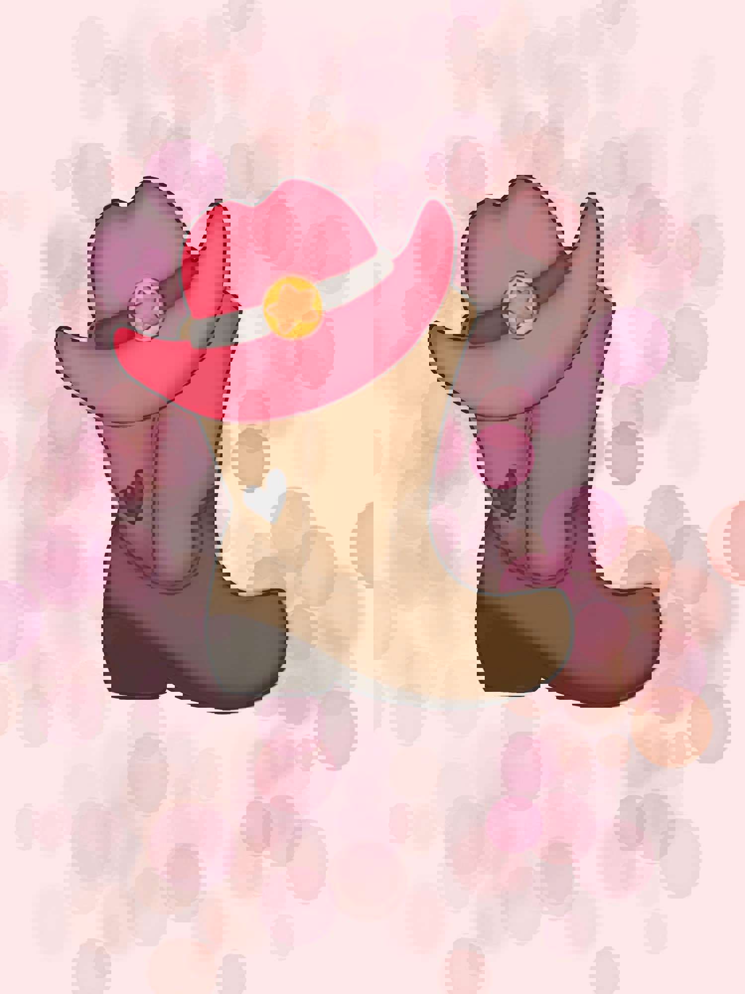 Cowboy Boot With Hat Cookie Cutter - Various Sizes