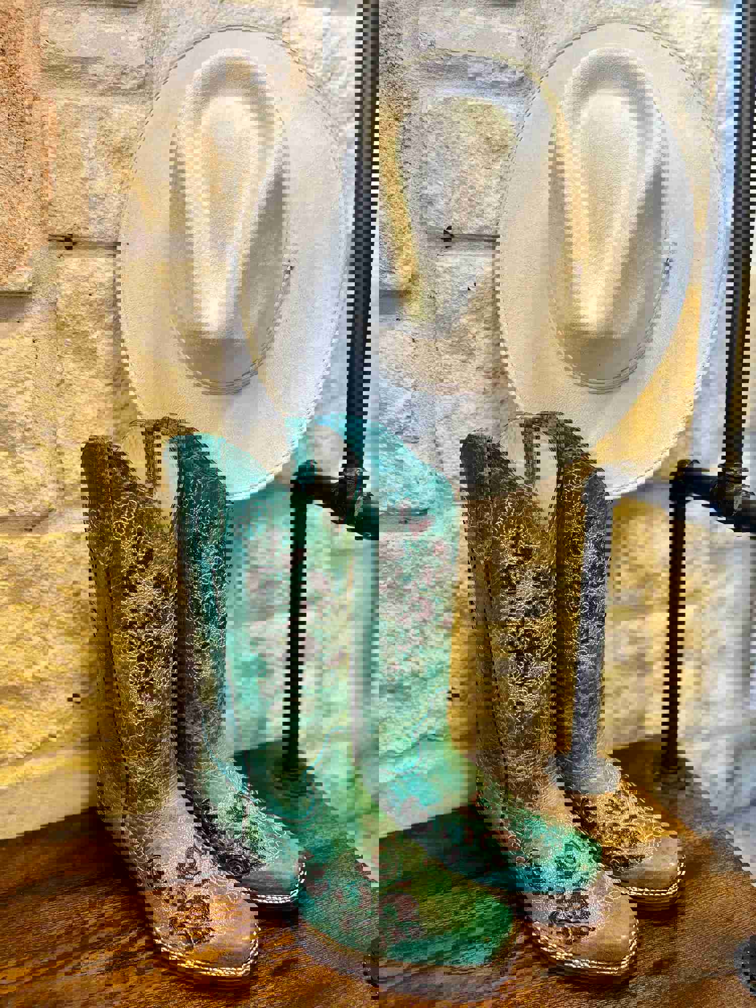 Woman’s Turquoise Western Boots - Square Toe