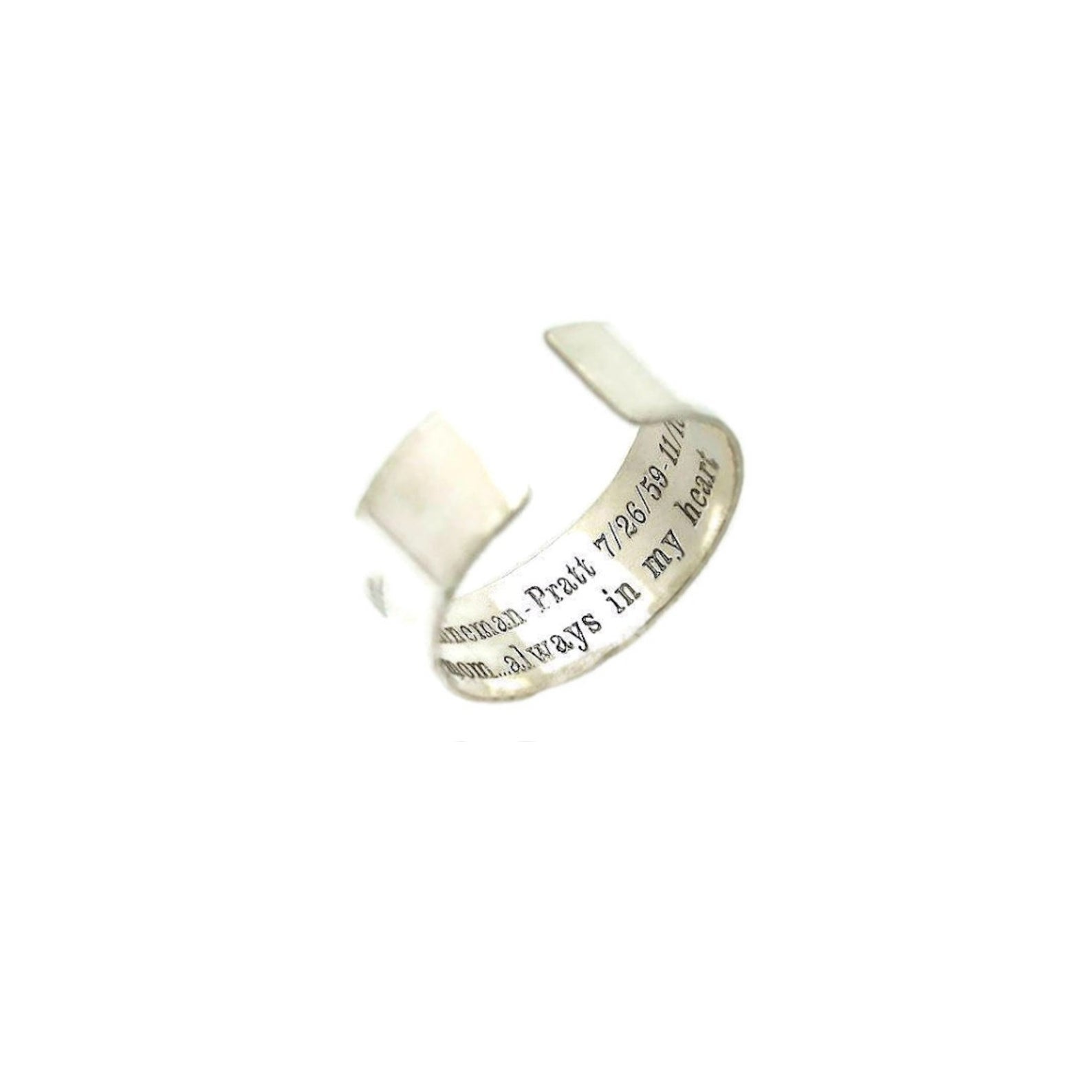 Personalized Sterling Silver Graduation Ring - Engravable University or College Gift