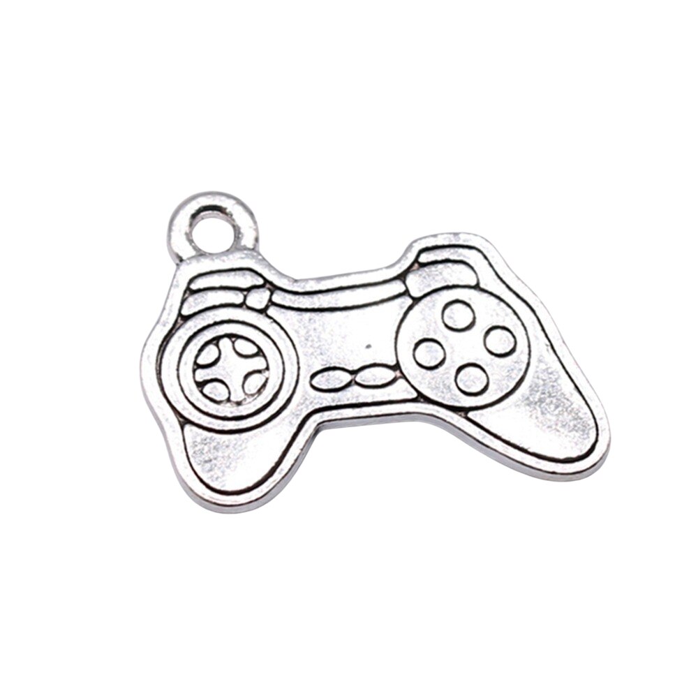 WYSIWYG 10pcs Game Controller Charms for DIY Jewelry Making - Antique Silver Alloy