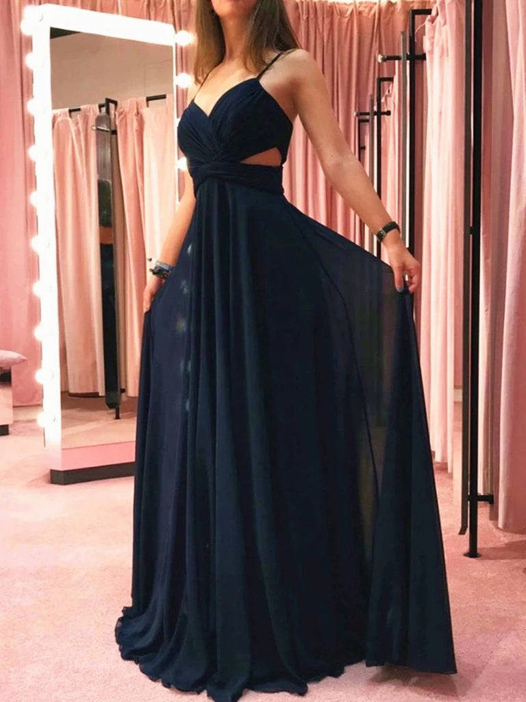 Burgundy Black Floor Length Prom Dresses with Waist Cut - Elegant Long Formal Bridesmaid Dresses