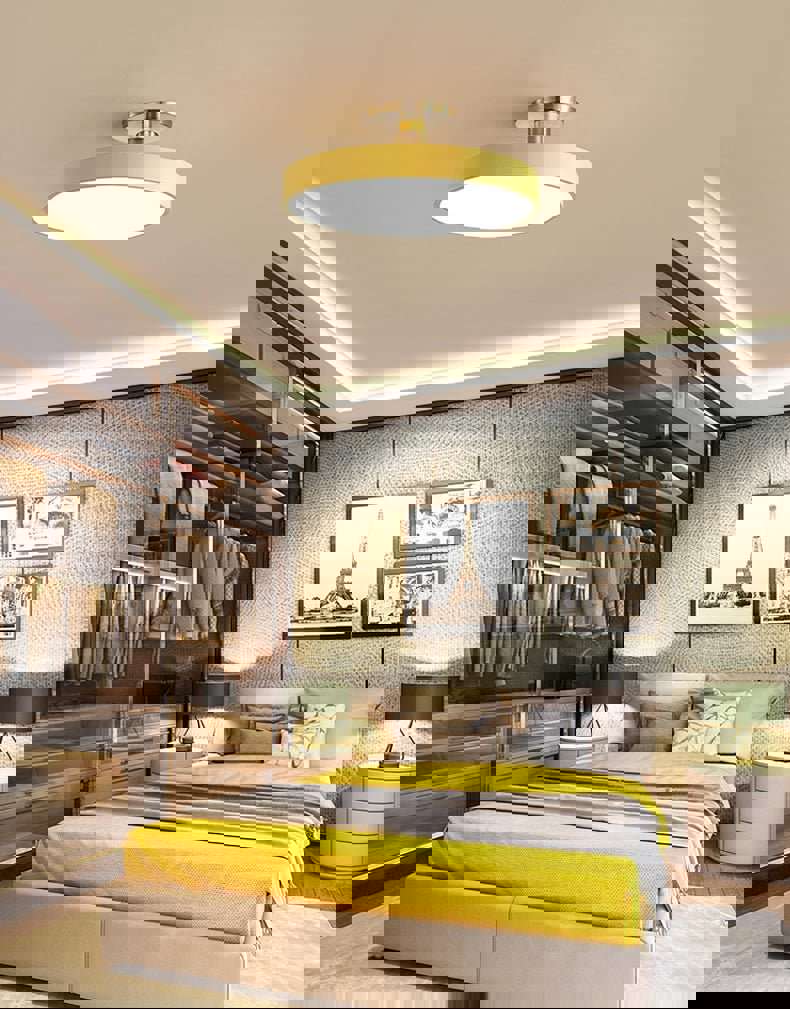 MIRODEMI® Minimalist LED Ceiling Lamp - Remote Control, Dimmable, Multi-Color