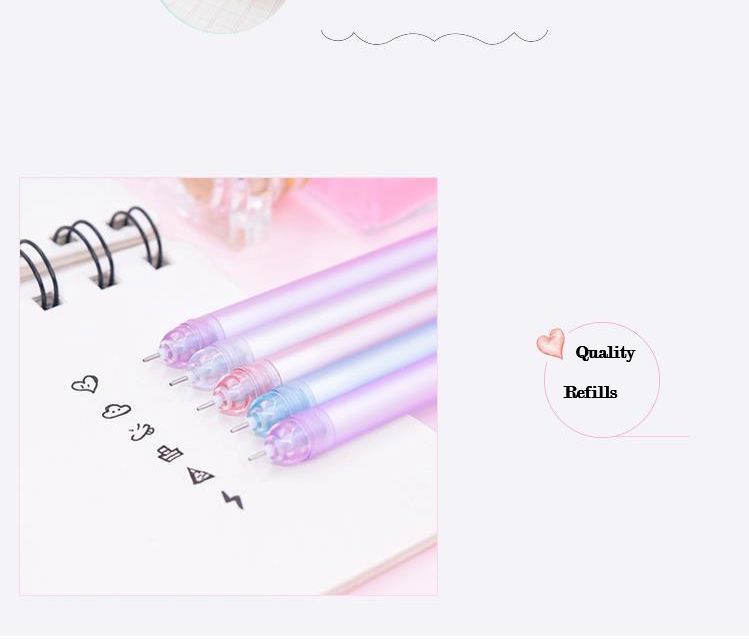 Academyus Gel Pens 0.5mm Kawaii Pendant Ink Gel Pen Writing Marker Student Office Stationery Gift (Random Color)