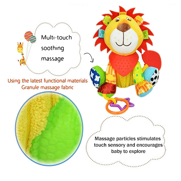 Sozzy Plush Baby Animal Multi Sensory Development Activity Toy for Infants 3-36 Months
