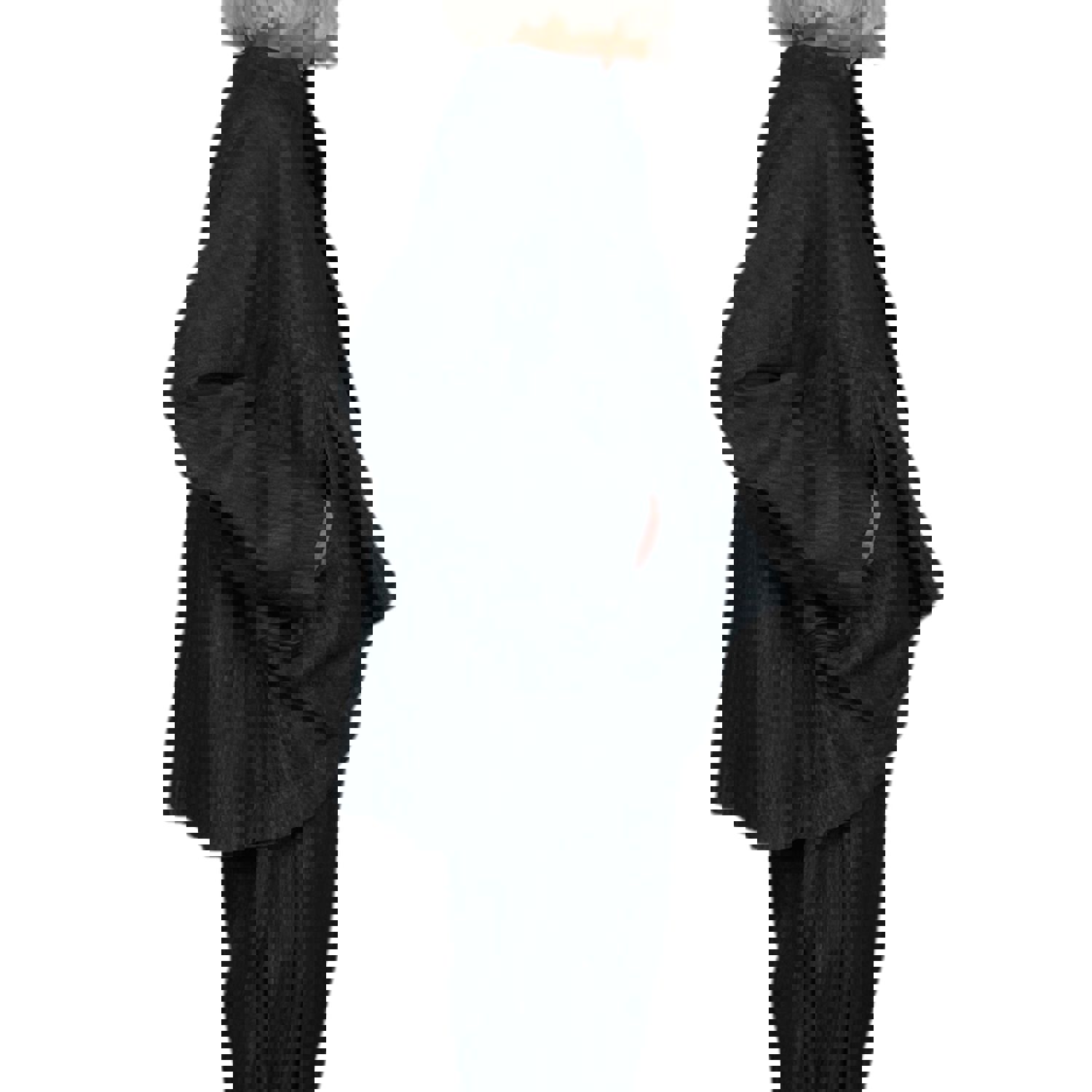 DENIM JACKET - High Neck Long Sleeve with Button Front Closure