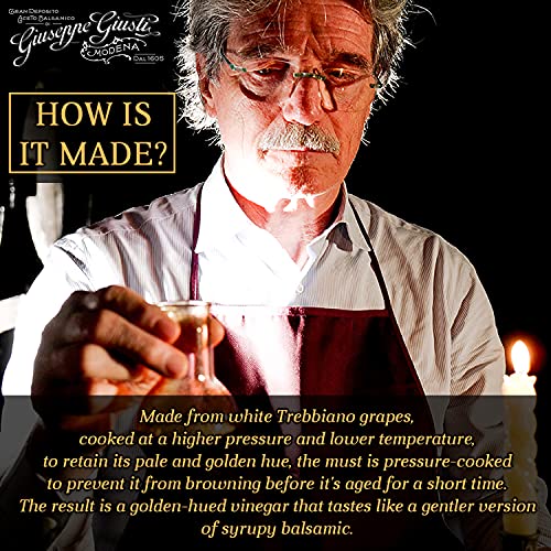 Giuseppe Giusti White Wine Vinegar - Premium Italian Aged Balsamic Vinegar, 8.45fl oz (250ml)