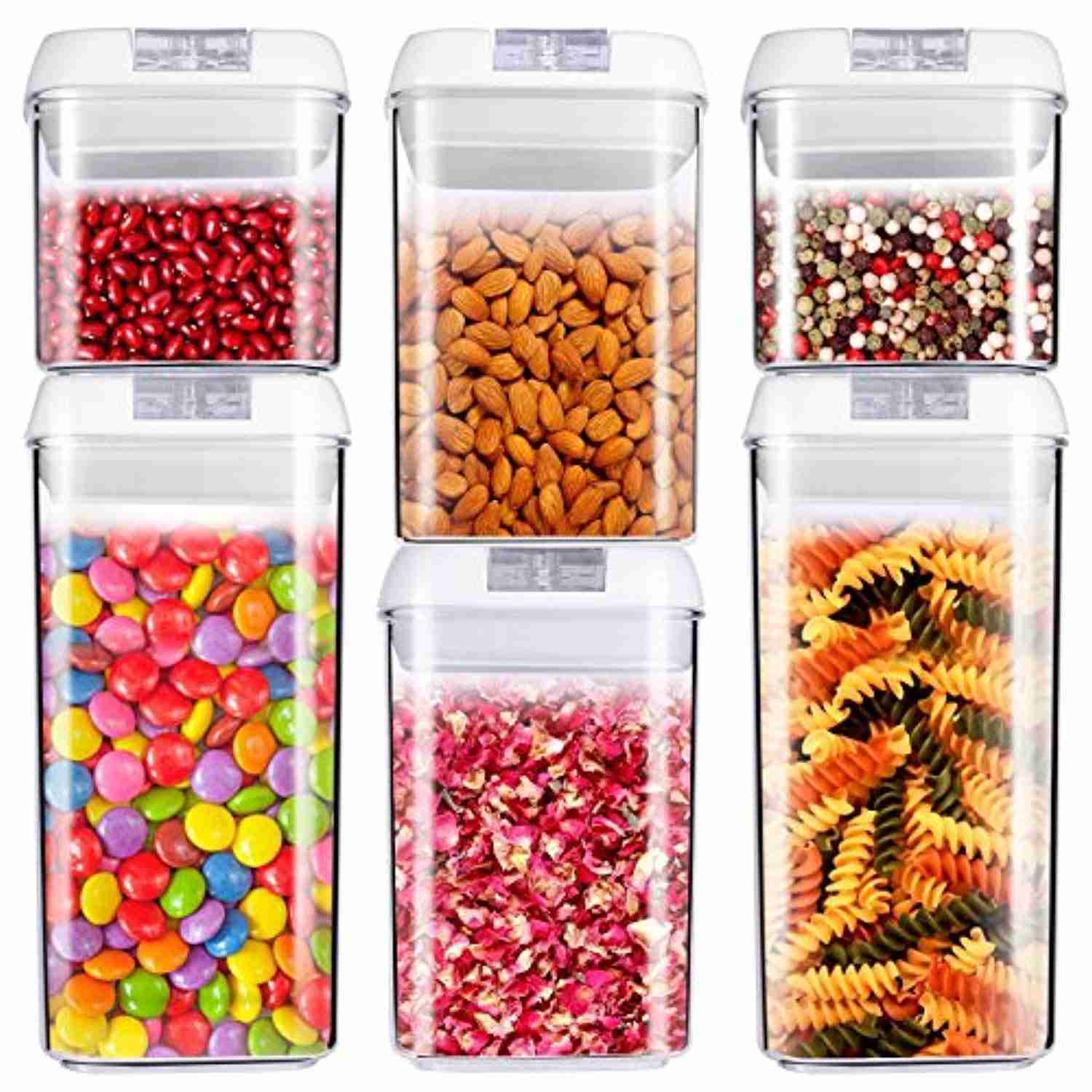 ME.FAN Air-Tight Food Storage Container Set - 6-Piece BPA-Free Plastic Containers