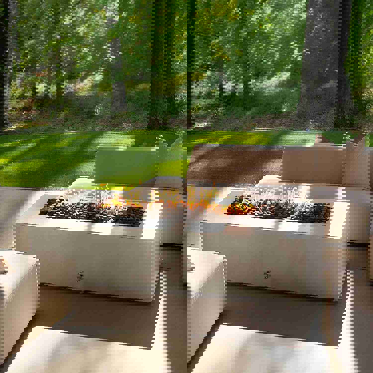 Starfire Designs Gravity 72 x 38 Rectangle Concrete Gas Fire Pit