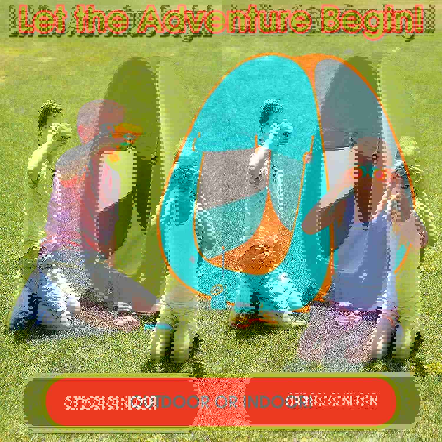 ToyVelt Kids Camping Tent Set with Walkie Talkies - Complete Outdoor Adventure Kit for Boys and Girls