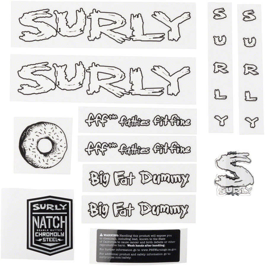 Surly Big Fat Dummy Decal Set for Frame Repair and Customization