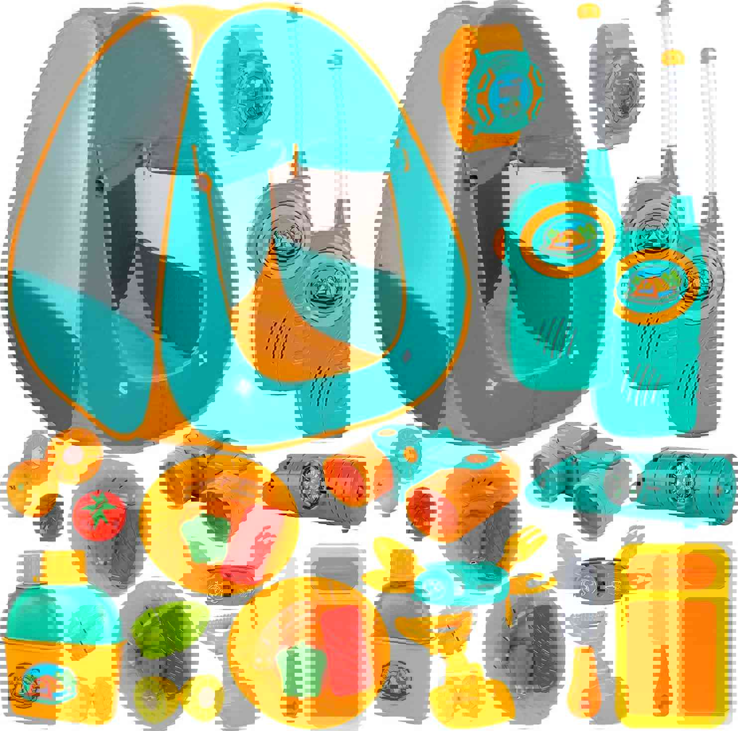 ToyVelt Kids Camping Tent Set with Walkie Talkies - Complete Outdoor Adventure Kit for Boys and Girls