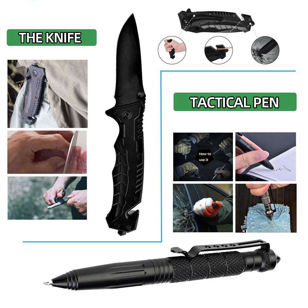 12 in 1 Survival Kit for Men - Perfect Gift for Dad, Husband, Boyfriend