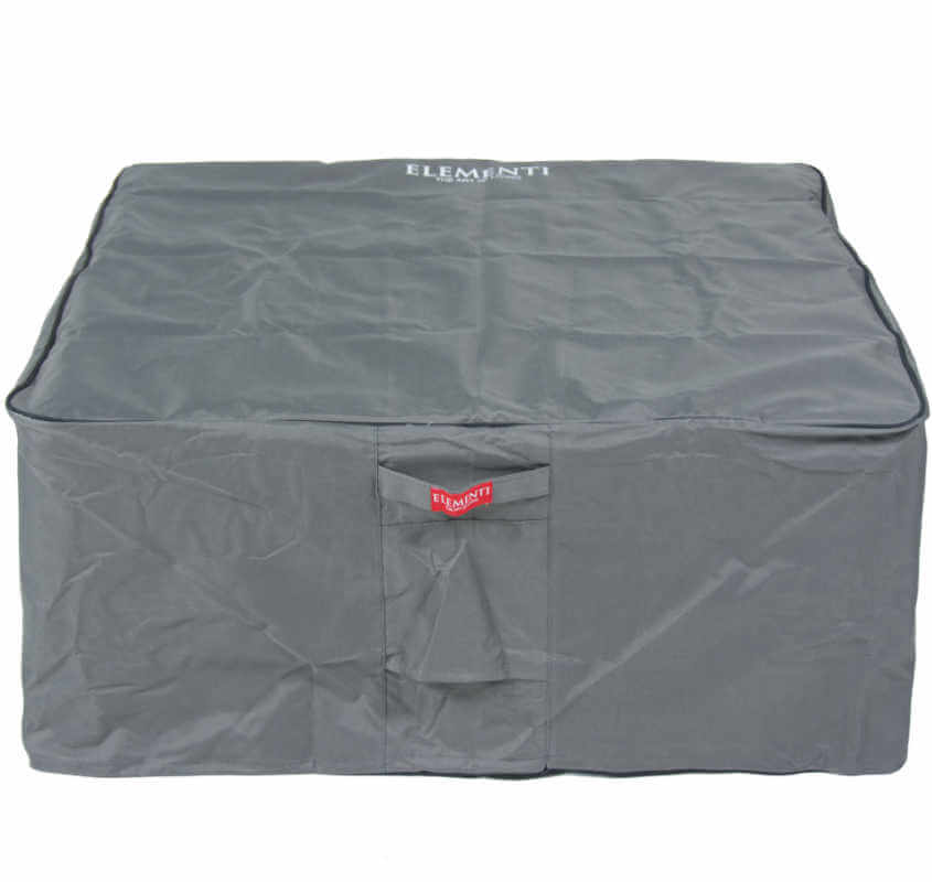 Elementi Plus Sofia Black Marble Porcelain Square Fire Pit Table - OFP103BB