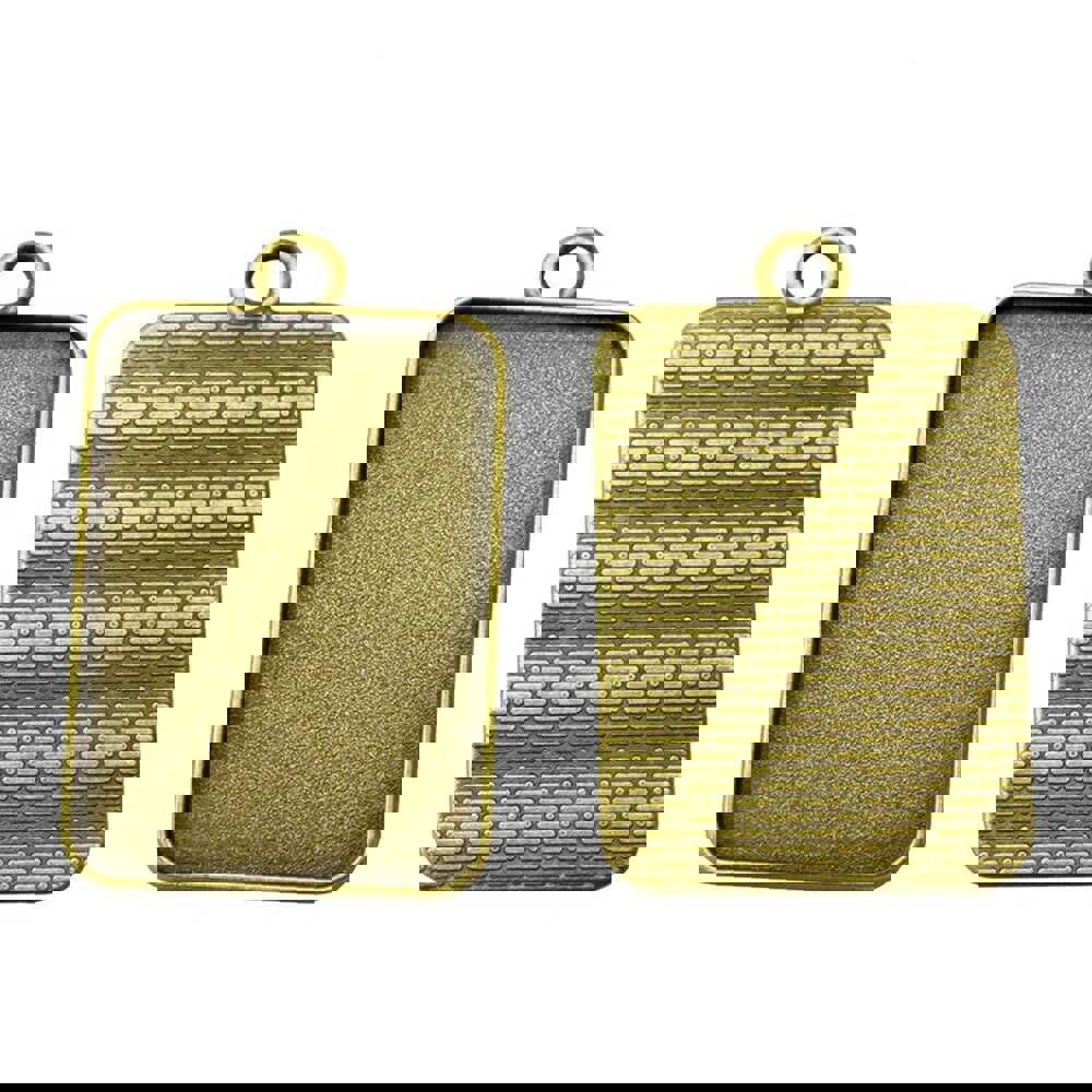 4pcs Rectangle Classic Style Cameo Cabochon Pendant Base Setting for DIY Jewelry Making