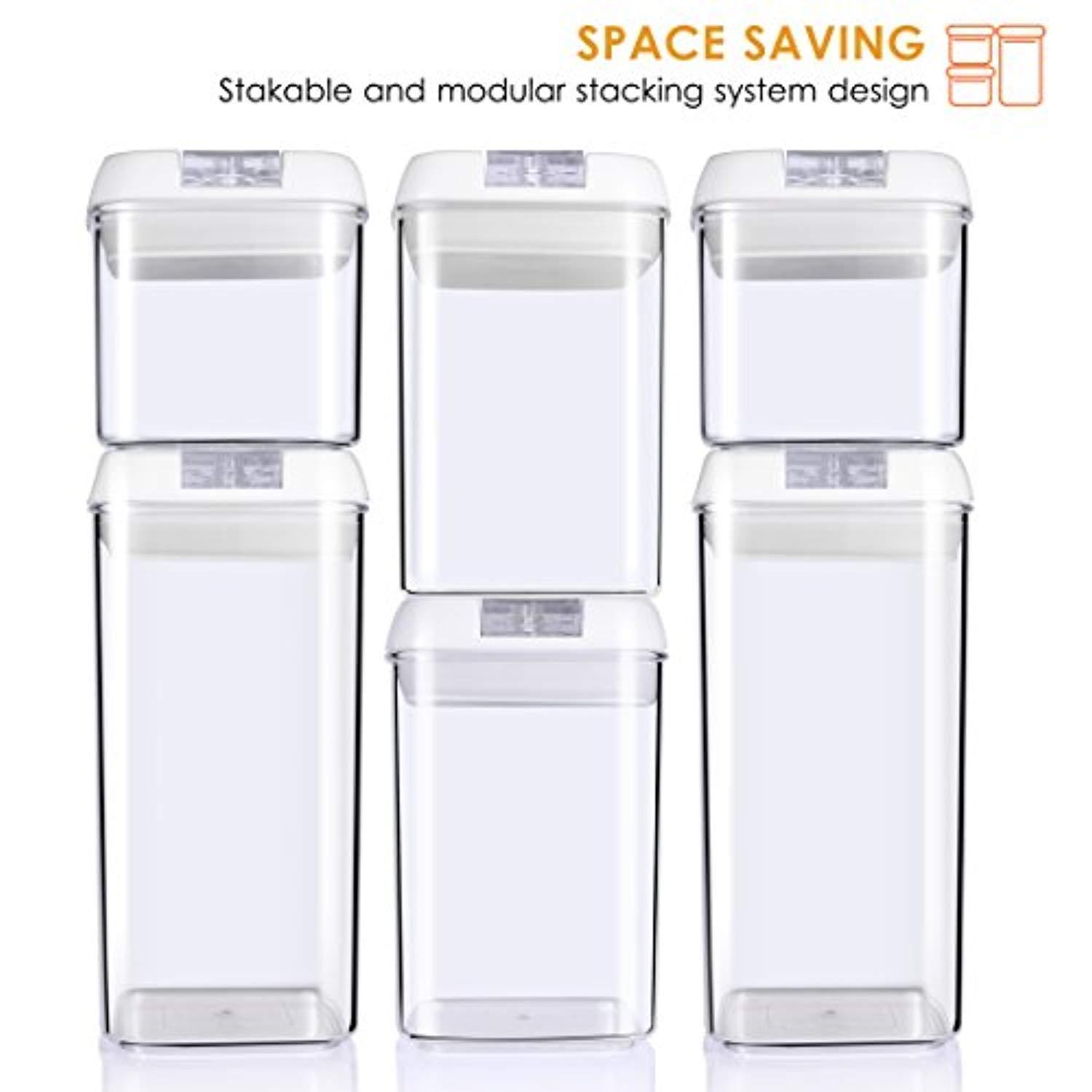 ME.FAN Air-Tight Food Storage Container Set - 6-Piece BPA-Free Plastic Containers