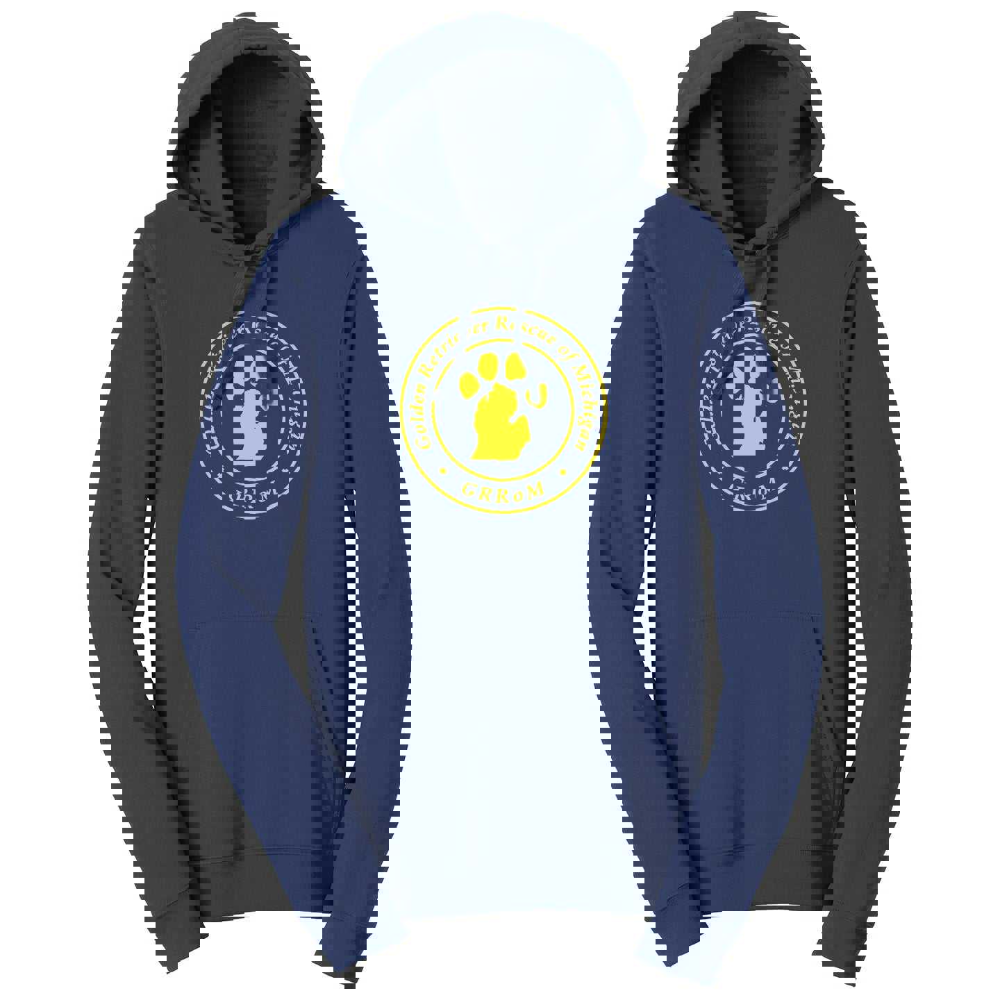 Golden Retriever Rescue of Michigan Full Front Logo - Unisex Hoodie Sweatshirt