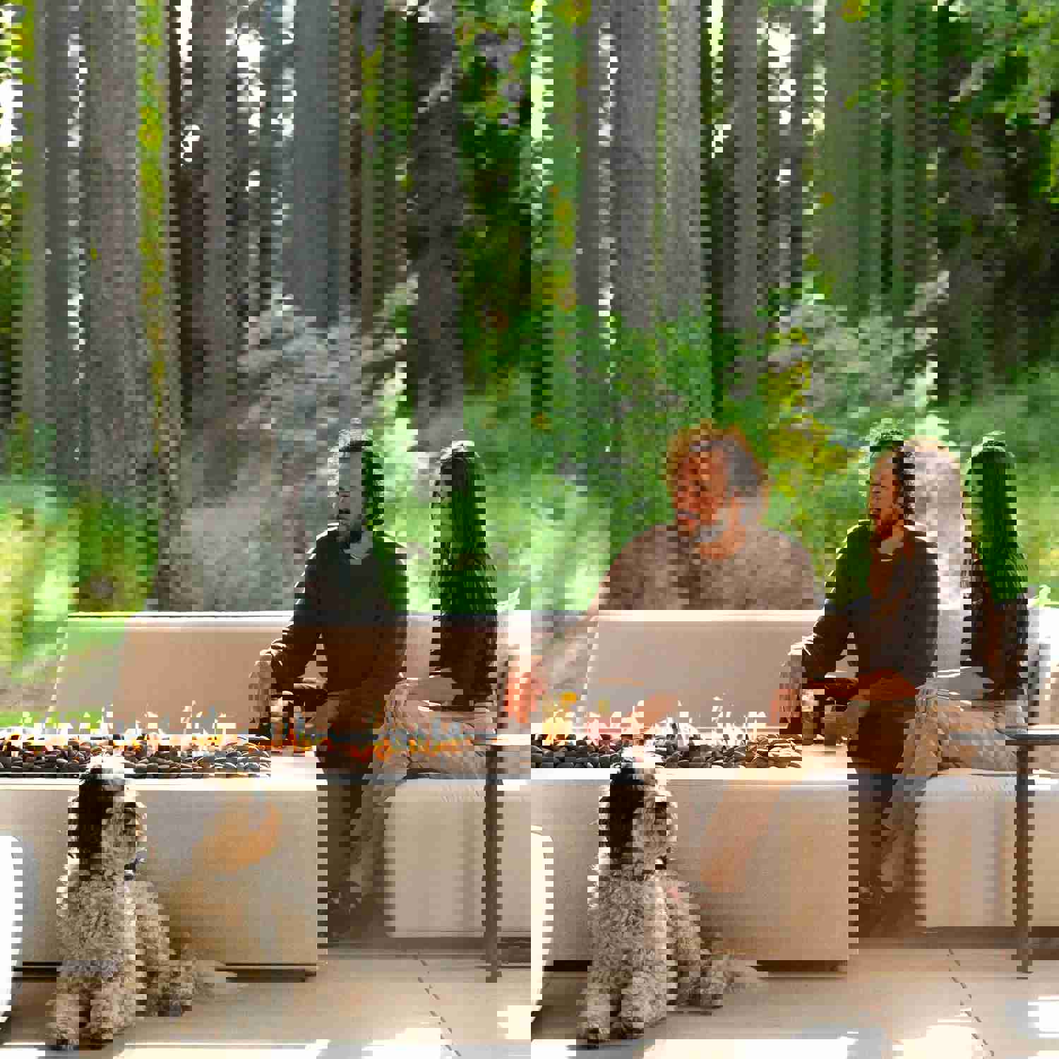 Starfire Designs Gravity 72 x 38 Rectangle Concrete Gas Fire Pit