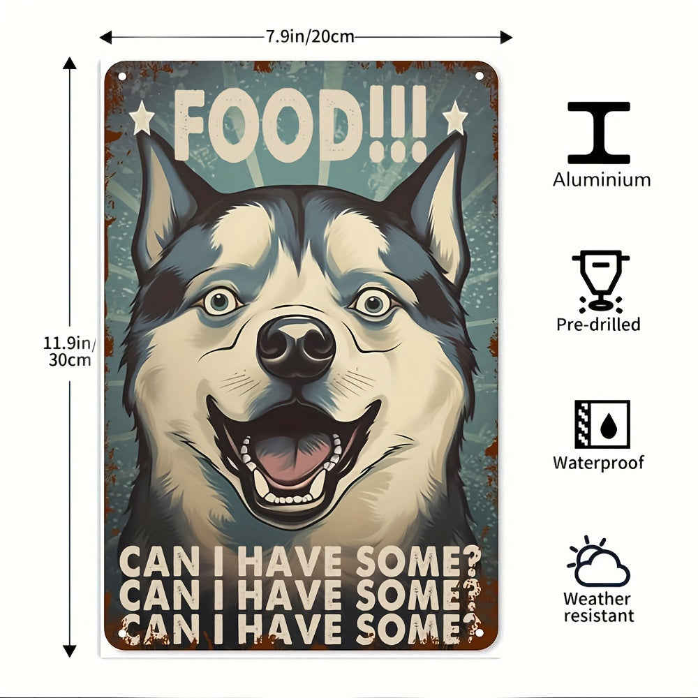 1pc Pzecaru Vintage Metal Sign Double Dog Coffee Corgi Poster Aluminum Sign Plaque Retro Wall Decor