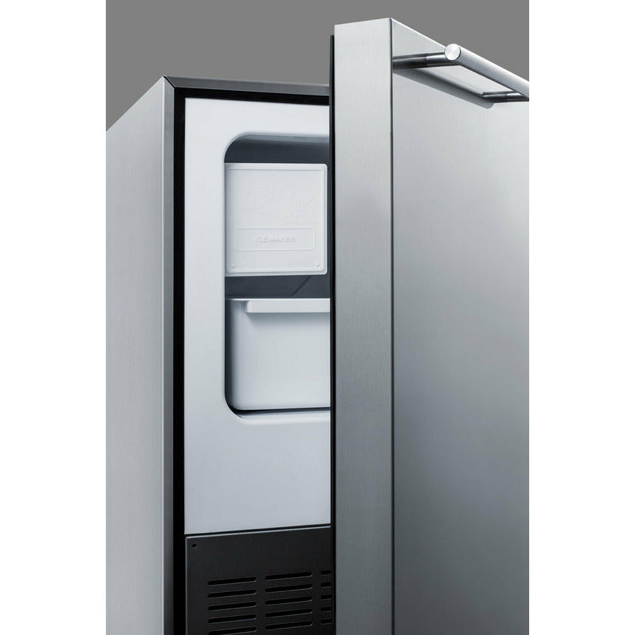 Summit 16 Built-In Ice Maker with 12 lbs. Daily Ice Production, Stainless Steel Design