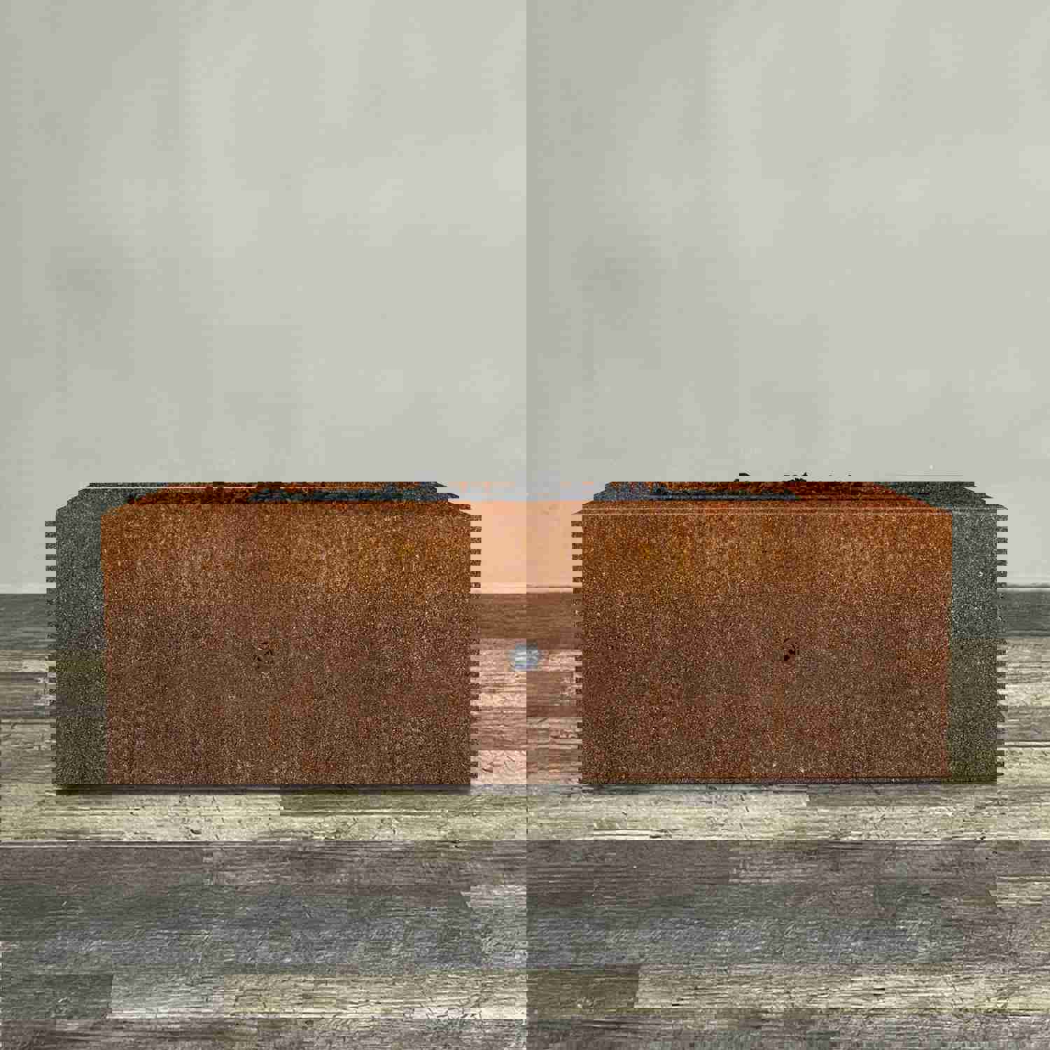 Starfire Designs Metal Gravity 60 x 24 Linear Corten Steel Gas Fire Pit with Propane Tank Access Door