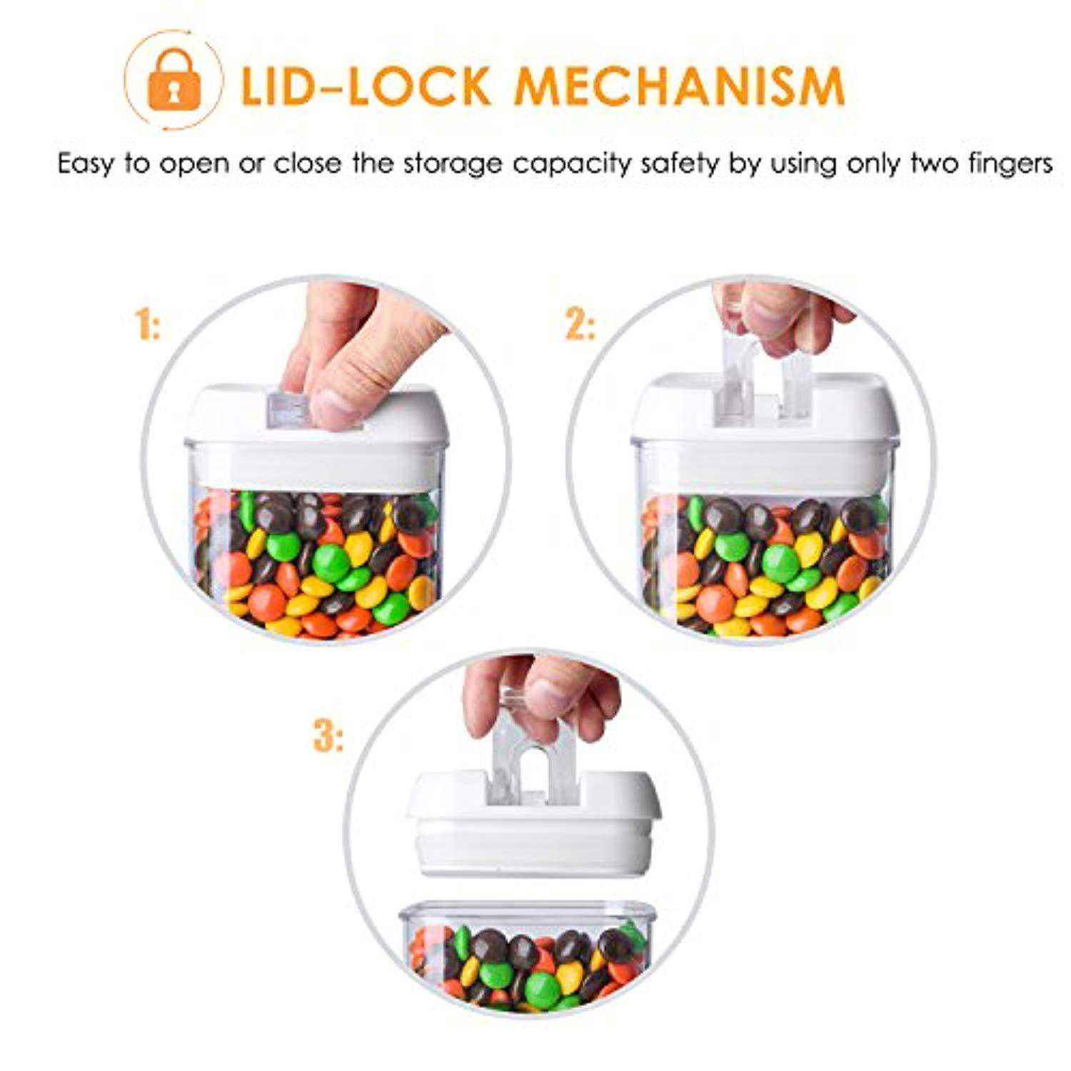 ME.FAN Air-Tight Food Storage Container Set - 6-Piece BPA-Free Plastic Containers